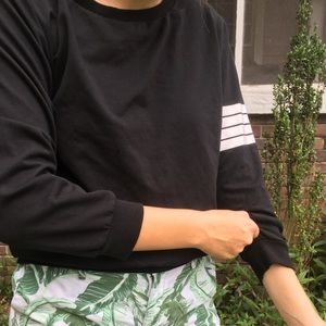 Black ROMWE Long-sleeve Jumper